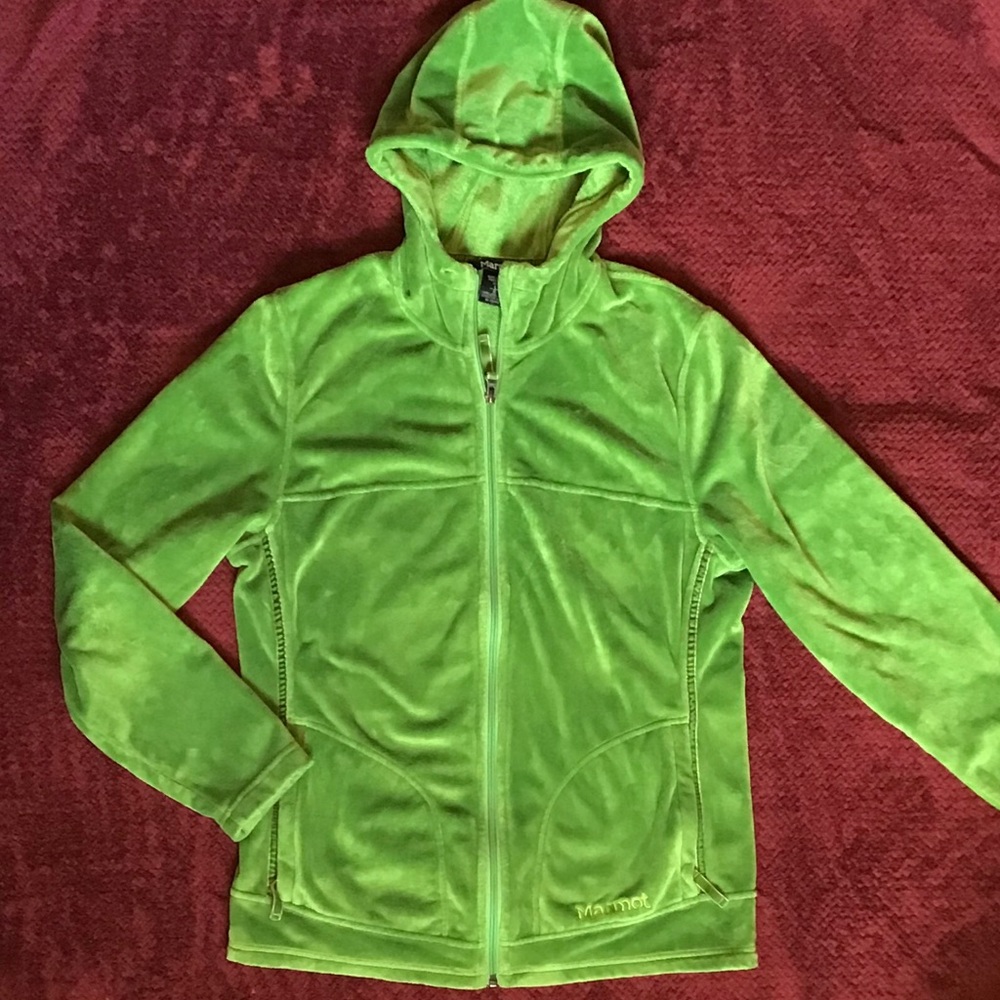 Women’s EUC green MARMOT polar fleece jacket/ sz L